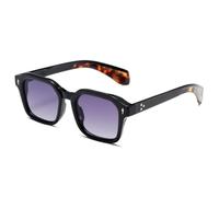 MUTYNE Modische quadratische Sonnenbrille für Damen, luxuriöse Sonnenbrille mit Farbverlauf, UV400, Vintage-Nieten (C1)