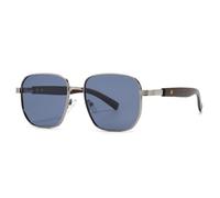 MUTYNE Modische quadratische Sonnenbrille für Herren, Retro-Nieten, silberfarbener Farbverlauf, UV400, Damen-Sonnenbrille (C3 Silber Blau)