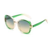 MUTYNE Modische runde Sonnenbrille für Damen, luxuriös, trendig, quadratische Sonnenbrille, weiblich, großer Rahmen, Sonnenbrille, Unisex, Sommer, C6, Einheitsgröße