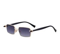 MUTYNE Modische, trendige kleine, quadratische Sonnenbrille für Damen, klassische Herren-Sonnenbrille, Fahrbrille, UV400 (Gold, Farbverlauf, Grau)