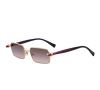 MUTYNE Modische, trendige kleine, quadratische Sonnenbrille für Damen, klassische Herren-Sonnenbrille, Fahrbrille, UV400 (Gold, Grau, Pink)
