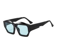 MUTYNE Modische, unregelmäßige, quadratische Katzenaugen-Sonnenbrille für Damen und Herren, Vintage, Outdoor-Sport, Fahren, UV400 (schwarz-grün)