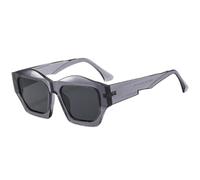 MUTYNE Modische, unregelmäßige, quadratische Katzenaugen-Sonnenbrille für Damen und Herren, Vintage, Outdoor-Sport, Fahren, UV400 (grau)