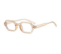 MUTYNE Polygon-Brille Damen Herren Kleine Sterne Nieten Damen (Champagner)
