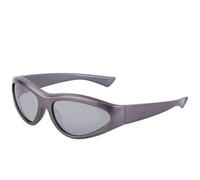 MUTYNE Punk Oval Damen Sonnenbrille Mode Luxus Futuristische Sonnenbrille Herren Outdoor Sport Radfahren UV400 (Gun Silver)