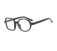 MUTYNE Quadratische Brille Damen Herren Mode Klare Brille Optische Brillengestell Persönlichkeit Runde transparente Linse Spektakel,Schwarz,Einheitsgröße