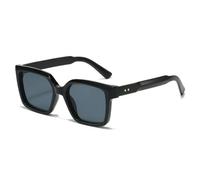 MUTYNE Quadratische Luxus-Sonnenbrille im Retro-Stil mit Nieten, geeignet für Herren im klassischen Stil, UV400-Sonnenbrillenschutz (schwarz)