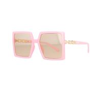 MUTYNE Quadratische Luxus-Sonnenbrille mit Streifenrahmen für Herren und Damen, modische Sonnenbrille mit UV400-Schutz, Vintage-Brille, Pink