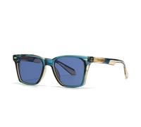 MUTYNE Quadratische Sonnenbrille für Herren mit kleinem Rahmen, stilvoll, beliebt, UV400-Schutz, für Outdoor-Reisen, klassische Nieten-Sonnenbrille (C6 Blau)