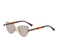 MUTYNE Randlose Cat-Eye-Sonnenbrille für Damen, Luxus-Sonnenbrille für Herren, Sommer, Reisen, Autofahren, UV400 (Leoparden-Tee)