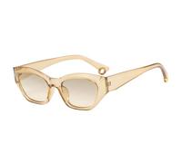 MUTYNE Retro Cat Eye Nieten Damen Sonnenbrille Mode Kleiner Rahmen Herren Luxus Reise Sonnenbrille UV400 (Champagnertee)