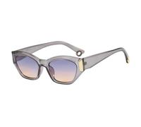 MUTYNE Retro Cat Eye Nieten Damen Sonnenbrille Mode Kleiner Rahmen Herren Luxus Reise Sonnenbrille UV400 (Grau Grau Pink)