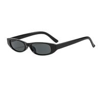 MUTYNE Retro Cat Eye Sonnenbrille Herrenmode Kleine Schmale Sonnenbrille Damen Outdoor Luxus Shades UV400 (C1 Schwarz Grau)