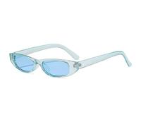 MUTYNE Retro Cat Eye Sonnenbrille Herrenmode Kleine Schmale Sonnenbrille Damen Outdoor Luxus Shades UV400 (C11 Blau)