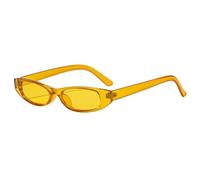 MUTYNE Retro Cat Eye Sonnenbrille Herrenmode Kleine Schmale Sonnenbrille Damen Outdoor Luxus Shades UV400 (C10 Gelb)