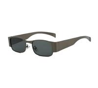 MUTYNE Retro Kleine Quadratische Sonnenbrille Damen Luxus Punk Metallrahmen Herren Outdoor Reisen Autofahren UV400 (Gun Gray)