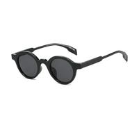 MUTYNE Retro Kleine Runde Punk Herren Sonnenbrille Damen Sonnenbrille Mode Farbverlauf UV400 (Schwarz Grau)