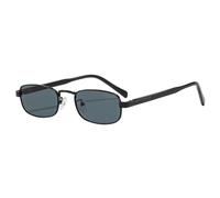 MUTYNE Retro Luxus Damenbrille, kleiner Rahmen, rechteckig, aus Aluminium, Sonnenschutz UV400, Sonnenbrille für Herren, Freizeit, Urlaub (C1 Schwarz grau)