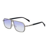 MUTYNE Retro Metall Quadratisch Ausgehöhlt Damen Sonnenbrille Mode Herren Klassisch Autofahren Reisen Angeln UV400 (Silber Hellblau)