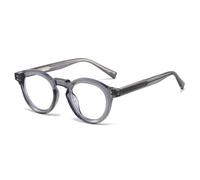 MUTYNE Retro-Mode-Rundbrillengestell für Herren aus Metall, coole Anti-Brille (Grau)