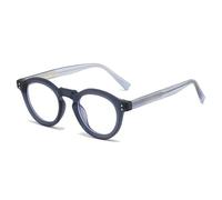 MUTYNE Retro-Mode-Rundbrillengestell für Herren, Metall, coole Anti-Brille (Blau)