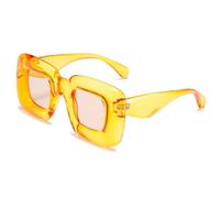 MUTYNE Retro Quadratische Candy Farbe Aufblasbare Sonnenbrille Frauen Shades Uv400 Mode Männer Rot Gelb Einzigartige Sonnenbrille, C9, Einheitsgröße