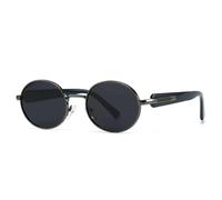 MUTYNE Retro Runde Punk Herren Sonnenbrille Modische Sonnenbrille UV400 Damen Trendige Sonnenbrille (Gun Gray)