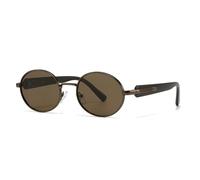 MUTYNE Retro Runde Punk Herren Sonnenbrille Modische Sonnenbrillen UV400 Damen Trendige Sonnenbrillen (Bronze Tee)