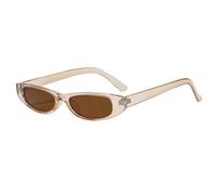 MUTYNE Retro-Sonnenbrille im Katzenaugen-Design für Herren, modisch, klein, schmal, für Damen, für den Außenbereich, Luxus-Sonnenbrille, UV400 (C6, klares dunkles Tee)