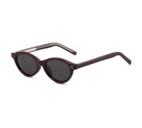 MUTYNE Retro-Sonnenbrille, klein, Damen, Fahrbrille, lässige Sonnenbrille, Cat-Eye-Stil (Dunkelrot-Grau)