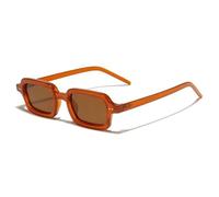 MUTYNE Retro-Sonnenbrille, klein, rechteckig, Jelly-Farbe, Damen, UV400, modische Nieten, Herren, Punk-Farbverlauf (Tee-Tee)