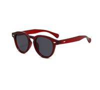 MUTYNE Retro-Sonnenbrille, klein, rund, Damen, modisch, Reis-Nagellack-Farbe, UV400, Herren, trendige Sonnenbrille in Bonbonfarben (rot)