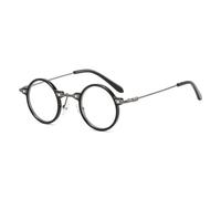 MUTYNE Retro-Steampunk-Sonnenbrille für Herren und Damen, kleine runde Brille, Farbverlauf, UV400-Linse, Vintage-Fahrbrille, Meeresfarbe, Schwarz, klar, Einheitsgröße