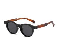 MUTYNE Runde Retro-Sonnenbrille für Damen, Metallrahmen, Sonnenbrille zum Autofahren, Reisen und für den Strand (Schwarzes Leopardenmuster)