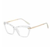 MUTYNE Sexy Cat Eye Brille Damen Transparente Brille Vintage Klare Brille Optischer Rahmen,Weiß,Einheitsgröße