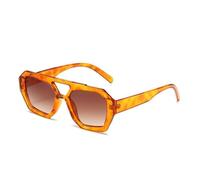 MUTYNE Sonnenbrille für Herren, Vintage, mit Doppelstrahl, modisch, unregelmäßig, für Damen, für Reisen im Freien, UV400, Orange