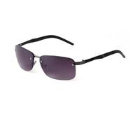 Sonnenbrille Metall Randlos Rechteckig Brille Vintage Trend UV400 Sonnenbrille Modebrille,C1 Gun Double Gray,Einheitsgröße