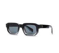 MUTYNE Sonnenbrille mit schmalem Rahmen für Damen, luxuriös, trendig, für Herren, charmant, Retro, quadratisch, UV400, Schwarz, transparent