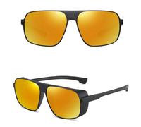 MUTYNE Steampunk Sonnenbrille Mann Frau Retro Brille Quadratische Sonnenbrille Männlich Weiblich Steam Punk Vintage Mode Brillen, 4, Einheitsgröße