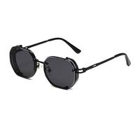 MUTYNE Steampunk-Sonnenbrille, Metall, dicker Rand, rechteckig, Herren-Sonnenbrille, Vintage-Sonnenbrille mit Metallrahmen, modische Damenbrille, UV400, 5, Einheitsgröße