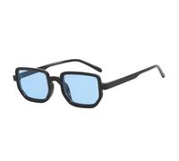 MUTYNE Trend Retro Kleine Quadratische Damen Sonnenbrille Mode Luxus Herren Outdoor Sommer Reise Shades Uv400 (Schwarz Blau)