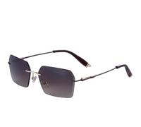 MUTYNE Trend Vintage Metall Randlos Quadratisch Damen Sonnenbrille Mode Luxus Punk Herren Outdoor Reisen UV400 (Kaffee Tee Grau)