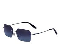 MUTYNE Trend Vintage Metall Randlose Quadratische Damen Sonnenbrille Mode Luxus Punk Herren Outdoor Reisen UV400 (Gun Gray Blue)