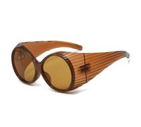 MUTYNE Trendige übergroße Vintage-Punk-Sonnenbrille für Damen, rund, umlaufende Brillen, Retro-Farbtöne, UV400, 5, Einheitsgröße