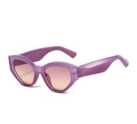 MUTYNE Trendy Cat Eye Dicker Rahmen Damen Sonnenbrille Luxus Herren Sonnenbrille Outdoor Autofahren Reisen UV400 (Lila Lila Tee)