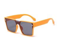 MUTYNE Trendy quadratische Sonnenbrillenfassung Damenmode Übergröße Vintage Herren Bonbonfarben Sonnenbrille UV400, orange