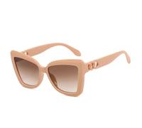 MUTYNE Trendy Retro Big Frame Cat Eye Damen Sonnenbrille Luxus Herren Outdoor Autofahren Reisen UV400 (Khaki Tee)