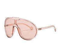 MUTYNE Übergroße One Piece Shield-Sonnenbrille für Damen, Vintage, einzigartig, winddicht, UV400-Sonnenbrille, Herren, Retro-Farbverlaufsbrille, Champagner, Einheitsgröße