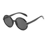MUTYNE Übergroße Sonnenbrille mit rundem Rahmen, Damen und Herren, modisch, Retro, für den Außenbereich, Sommer, Reisen, Strandparty, UV400 (schwarzgrau)
