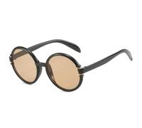 MUTYNE Übergroße Sonnenbrille mit rundem Rahmen, Damen und Herren, modisch, Retro, für den Außenbereich, Sommer, Reisen, Strandparty, UV400 (Schwarzer Tee)